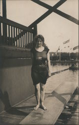 Vera Thulin, Olympic Swimmer 1912 Sweden Swimming Postcard Postcard Postcard