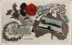 Hands Across the Sea - A Photo of a Large Ship Postcard