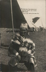 Geronimo Greatest Indian Chief As US Prisoner Kansas City, MO Native Americana W.H. Martin Postcard Postcard Postcard