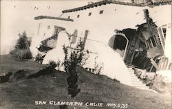 A House That has Been Severely Damanged Postcard
