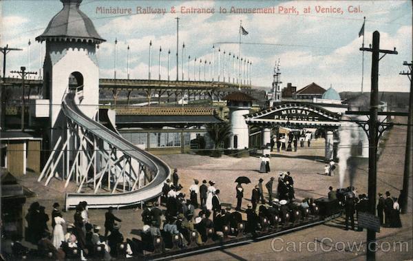 Miniature Railway & Entrance to Amusement Park Venice California
