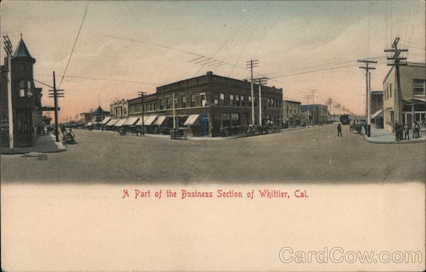 A Part of the Business Section Whittier California