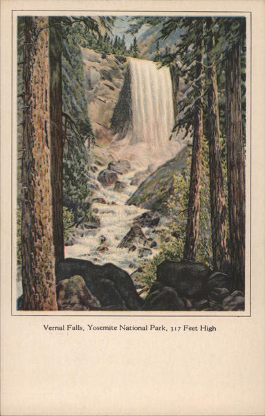 Vernal Falls, Yosemite National Park, 317 Feet High California