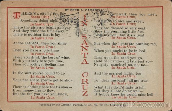 In Santa Cruz by Fred A Campbell California