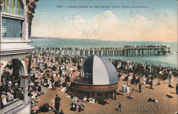 A daily scene on the beach, Santa Cruz, California