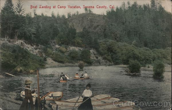 Boat Landing at Camp Vacation, Sonoma County California