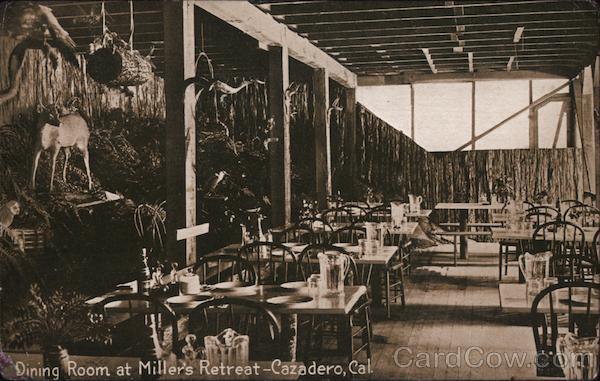 Dining Room at Miller's Retreat Cazadero California