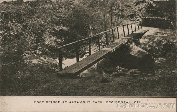 Foot Bridge at Altamont Park Occidental California