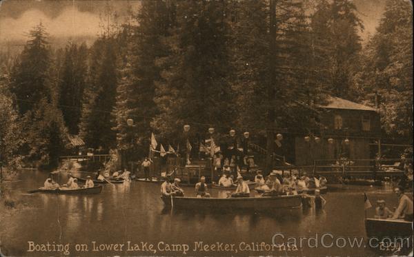 Boating on Lower Lake, Camp Meeker California