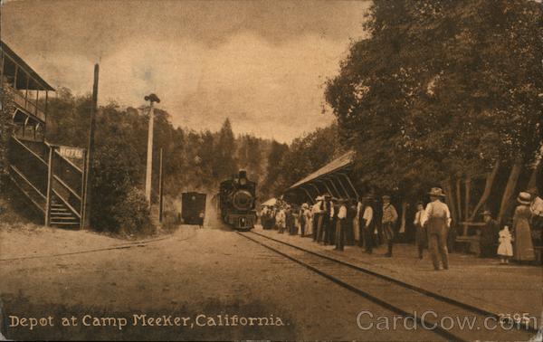 Train Pulling into the Depot Camp Meeker California