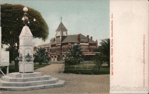 City Hall from Plaza Healdsburg California