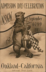 ADMISSION DAY CELEBRATION N.S.G.W. September 6-7-8-9 1913 Oakland - California Postcard