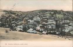 Sonora, California, under snow. Postcard Postcard Postcard