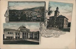 Tuolumne County Court House and High School Sonora, CA Postcard Postcard Postcard