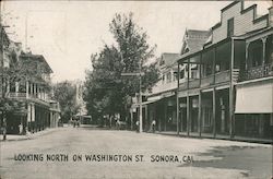 Looking North on Washington St. Postcard