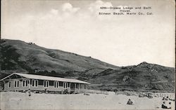 4296-Dipsea Lodge and Bath House. Stinson Beach, Marin Co., Cal. Postcard