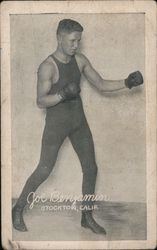Joe Benjamin - Stockton, Calif. California Boxing Postcard Postcard Postcard