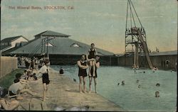 Hot Mineral Baths Stockton, CA Postcard Postcard Postcard