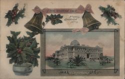 A Hearty Christmas Greeting From Stockton, Calif.-High School Postcard