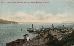 Ferry Landing and North Shore Railroad Depot Postcard