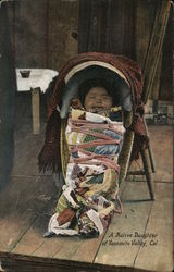 A Native Daughter at Yosemite Valley Postcard