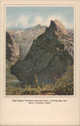 Half Dome, Yosemite National Park, Towering 4892 Feet Above Yosemite Valley Postcard