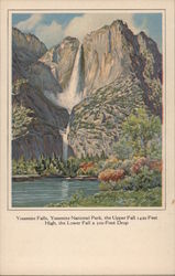 Yosemite Falls, Yosemite National Park California Postcard Postcard Postcard