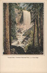 Vernal Falls, Yosemite National Park, 317 Feet High Postcard