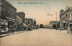 Main Street, Watsonville, Cal. Postcard