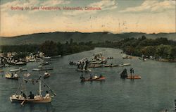 Boating on Lake Watsonville Postcard