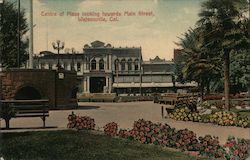 Centre of Plaza Looking Towards Main Street Postcard