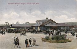 Southern Pacific Depot, Santa Cruz, Cal Postcard