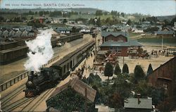 549 Union Railroad Depot, SANTA CRUZ, California Postcard