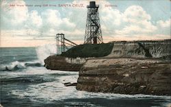 Wave Motor along Cliff Drive Postcard