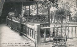 Porch Scene, Brookdale Hotel Postcard