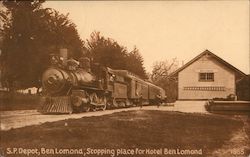 S.P. Depot, Ben Lomond, Stopping Place for Hotel Ben Lomond Postcard