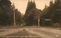 Entrance to Hotel Ben Lomond Postcard