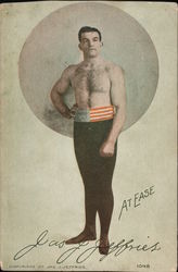 James J. Jeffries, At Ease - Professional Boxer Postcard