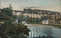 Train Trestle near Capitola Postcard