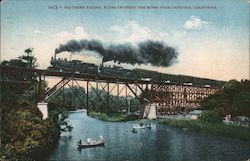 Southern Pacific Flyer Crossing the River Postcard