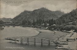 Up Russian River from Monte Rio, Cal. Along the scenic North Western Pacific Postcard
