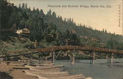 Panorama and Summer Bridge Monte Rio, CA Postcard Postcard Postcard