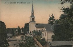 M. E. Church Occidental, Cal. Postcard