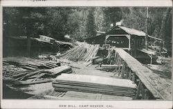 Saw Mill - Camp Meeker Postcard