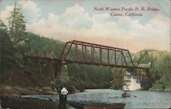 North Western Pacific R. R. Bridge, Cosmo Hacienda, CA Postcard Postcard Postcard