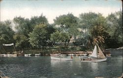 Boating on the Russian River Healdsburg, CA Postcard Postcard Postcard