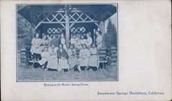 Resting at the Rustic Spring House, Sweetwater Springs Postcard