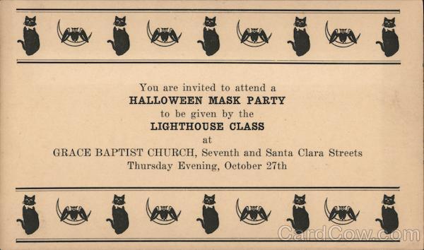 Halloween Mask Party Lighthouse Class Grace Baptist Church San Jose California