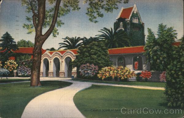 Campus Scene at San Jose State College California