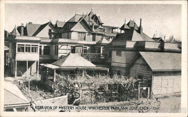 Rear View of Mystery House at Winchester Park San Jose California